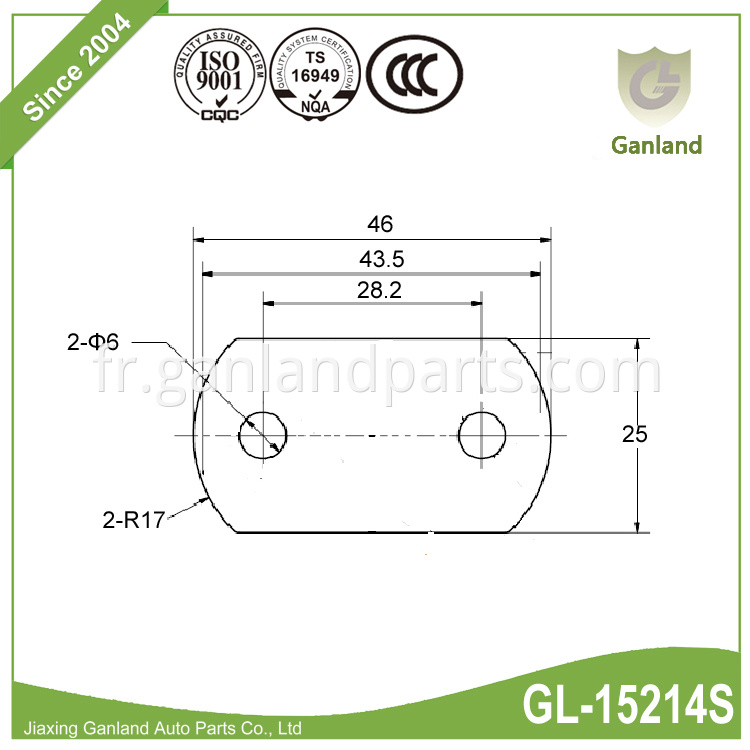 Buckle and Roller attachment plate GL-15214SYC